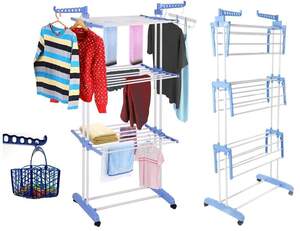 Багатоярусна сушарка для білизни, речей, одягу Garment rack with wheels складна.