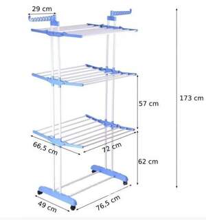 Багатоярусна сушарка для білизни, речей, одягу Garment rack with wheels складна.